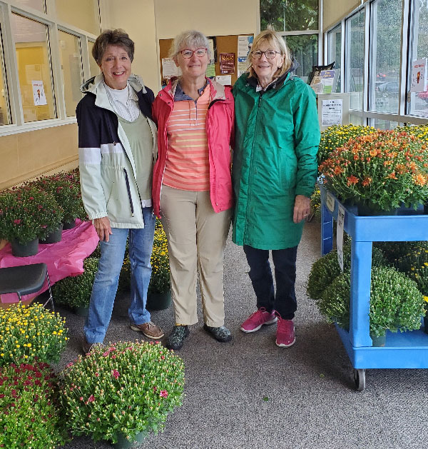 Friends Volunteering at the Book and Plant Sale